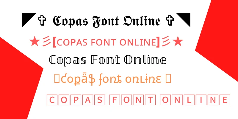 Copas Font Online